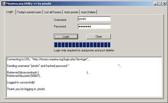 Logged in
