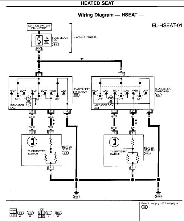 subaru seat heater wiring