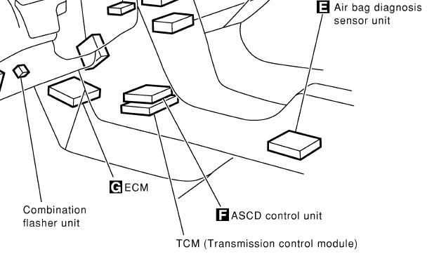 2003 Nissan maxima engine control module chips location